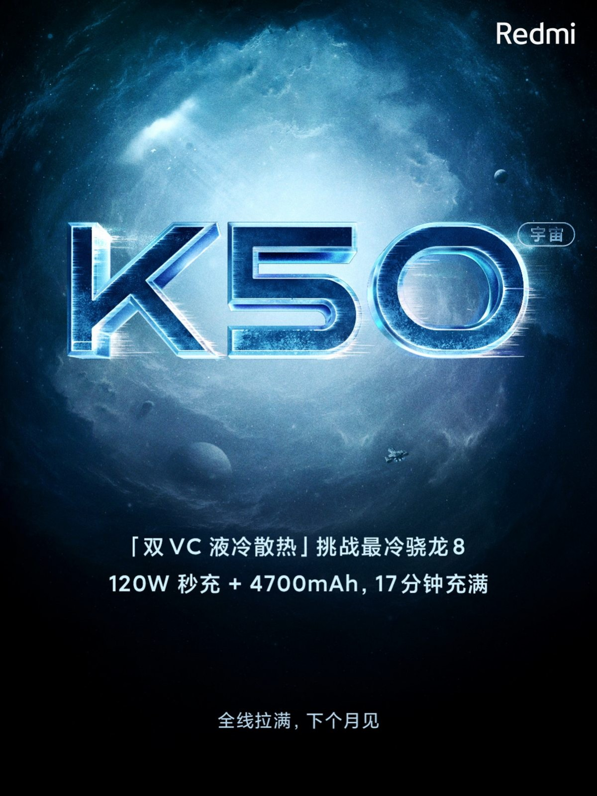 Poster peluncuran Xiaomi Redmi K50 Series