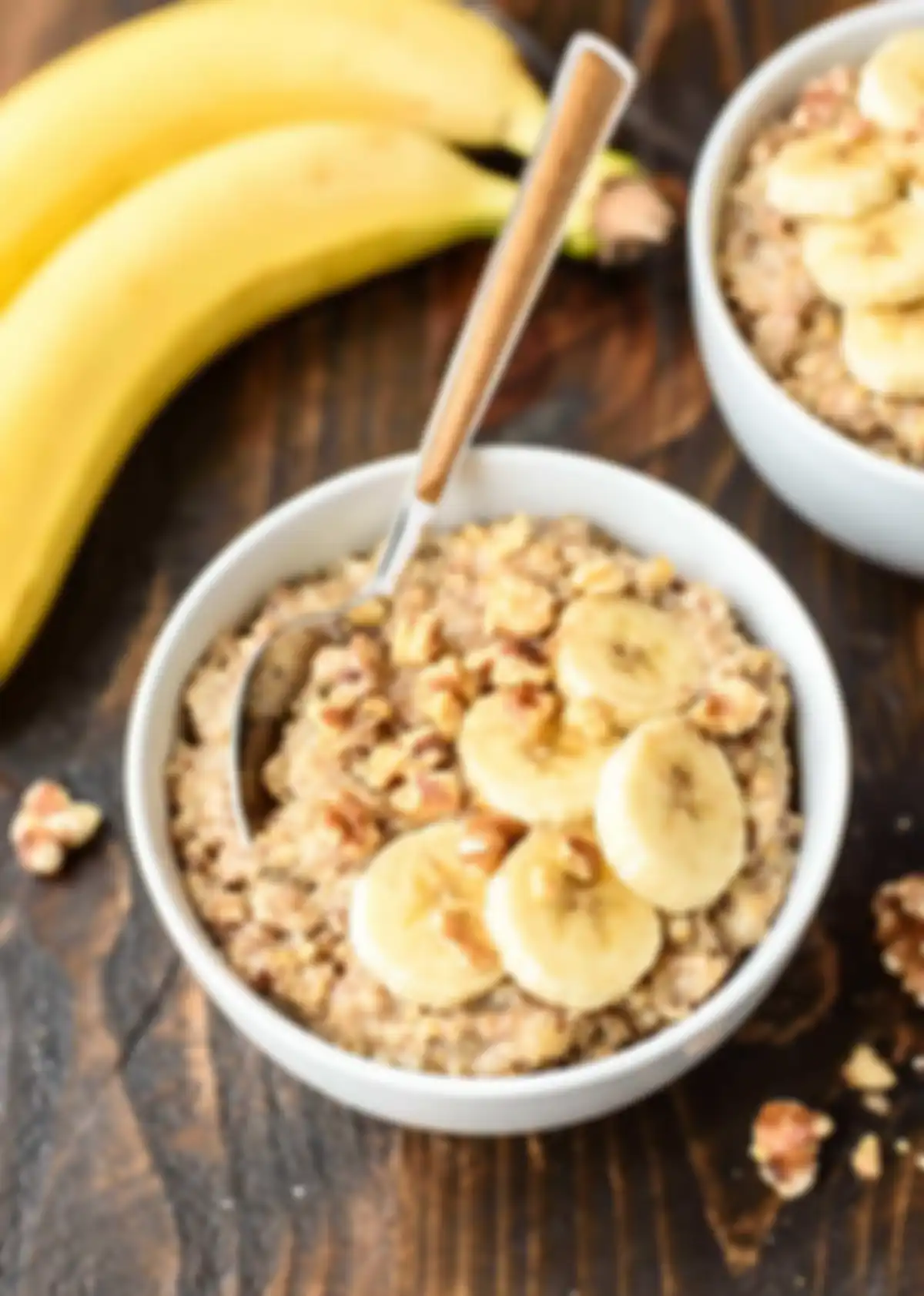 Steel-cuts oats, pisang, dan sirup agave