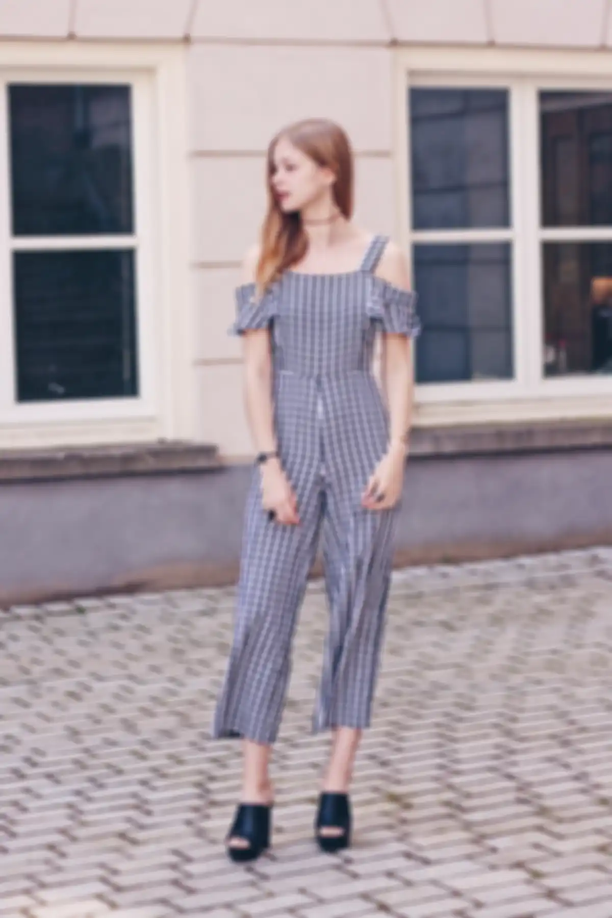 Gingham plaid print