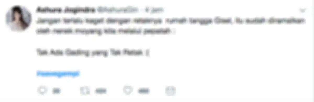 Twit Kocak Menanggapi Perceraian Gading Gisel