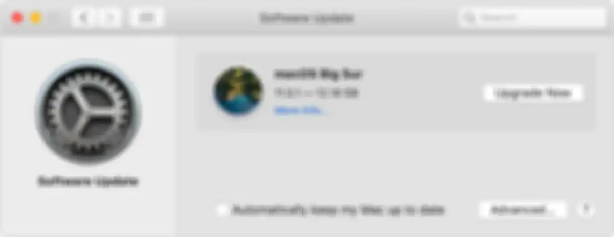 Ilustrasi opsi update software macOS