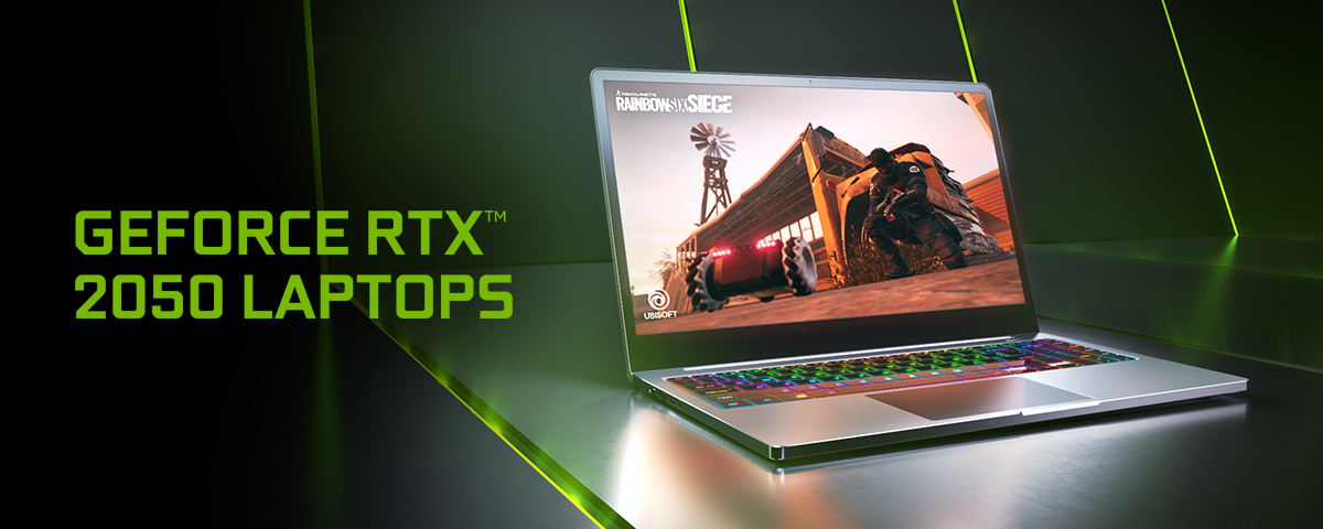 Ilustrasi laptop gaming dengan RTX 2050