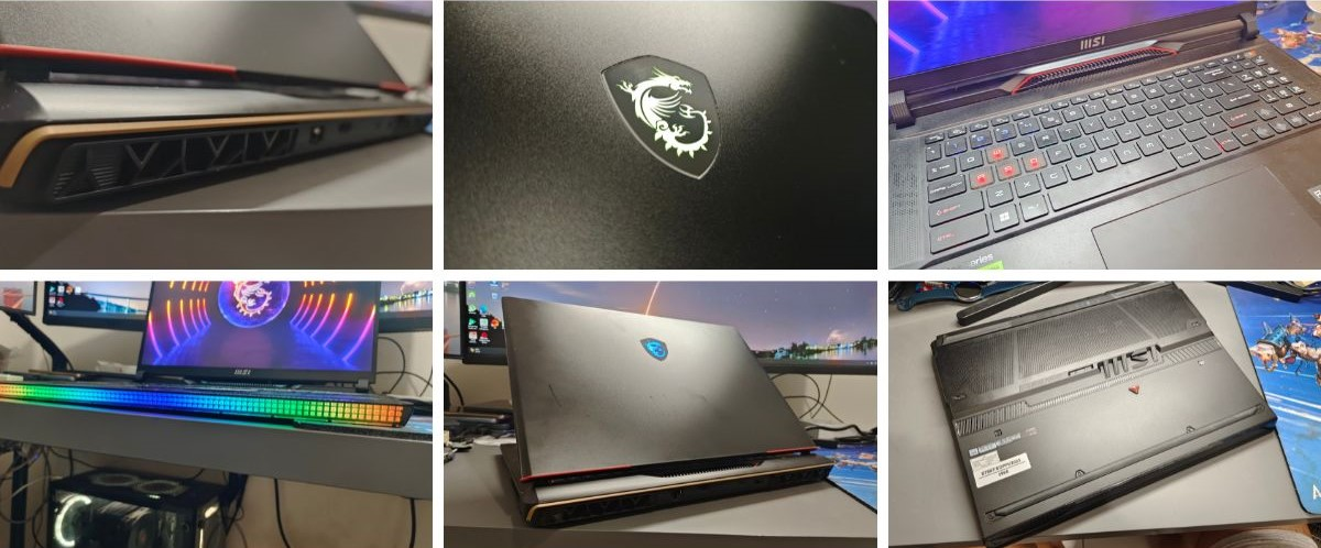 Detail dari desain MSI Raider GE78HX