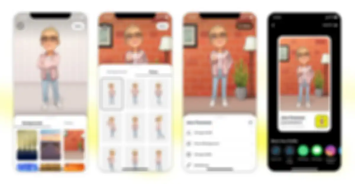 Cara membuat foto profil dengan Bitmoji 3D di Snapchat.