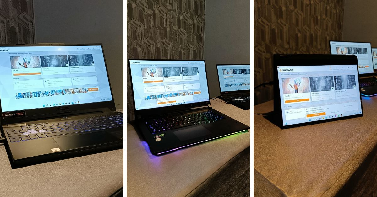Dari kiri ke kanan : ASUS TUF Gaming A15, ROG Strix G17, Flow X13