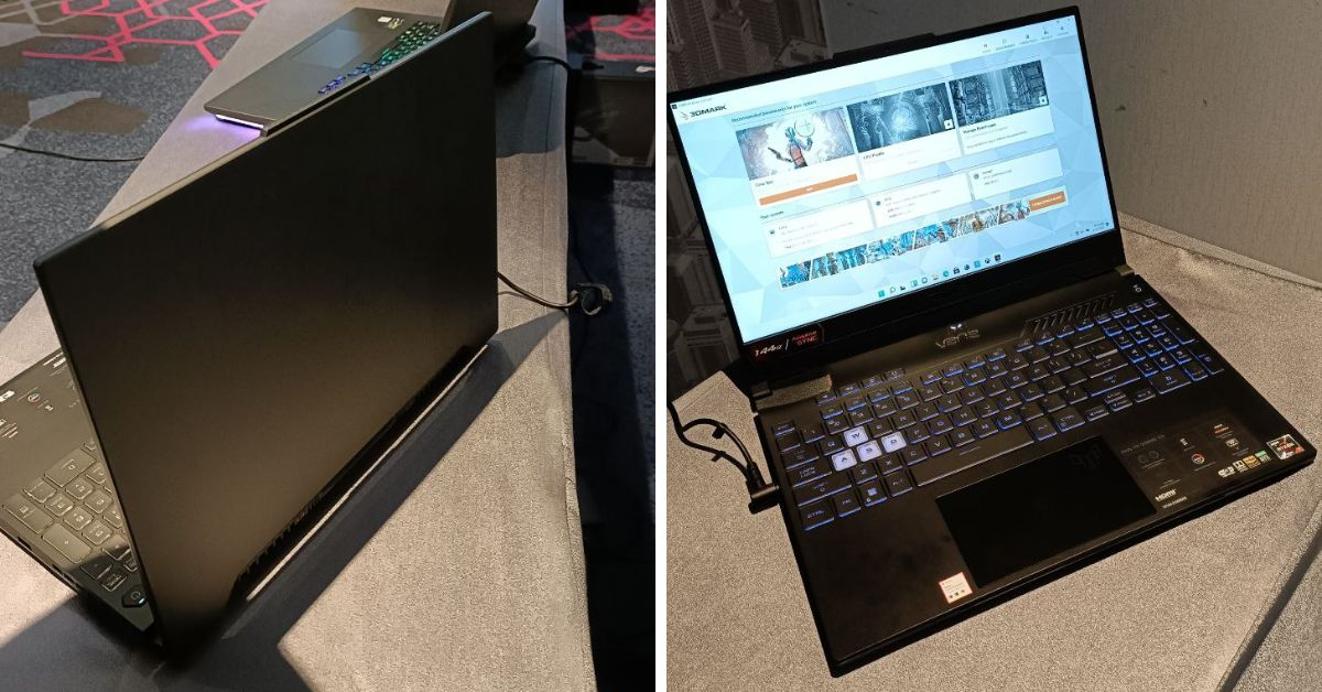 Tampak depan dan belakang ASUS TUF Gaming A15 dengan AMD Ryzen seri 6000