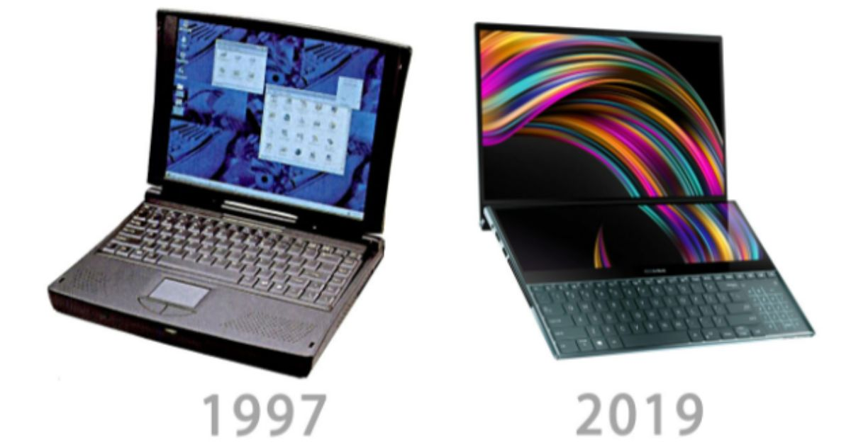 ASUS P6300 (kiri) dan ASUS Zenbook Pro Duo (kanan)