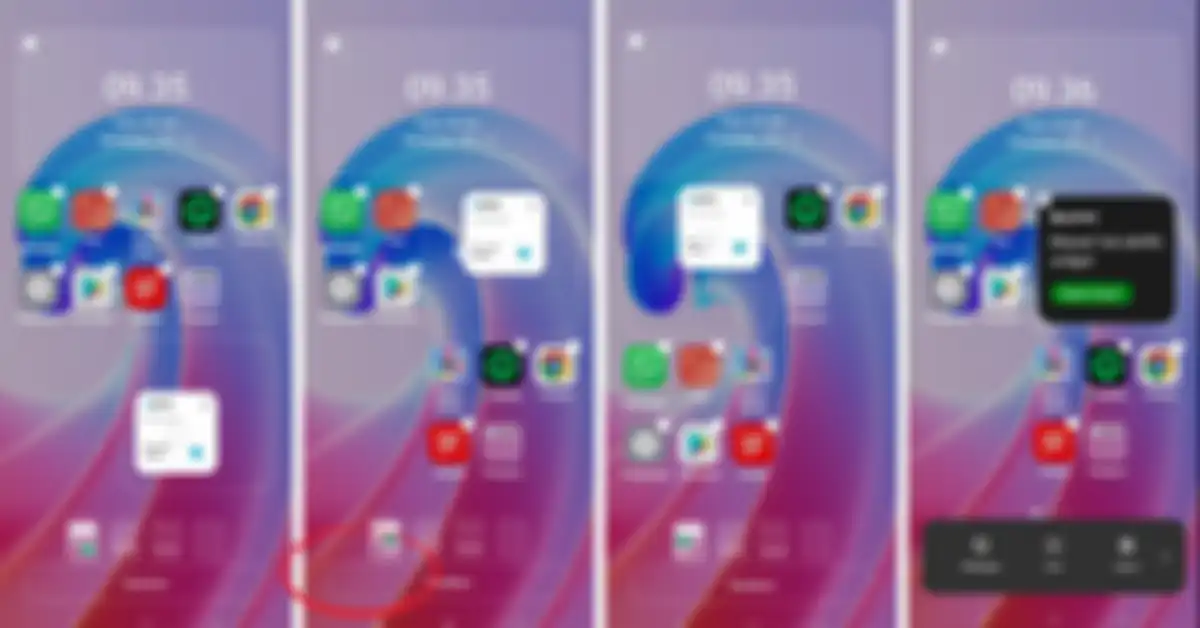 Widget yang bisa digeser dan diletakkan sesuka hati di OPPO A96