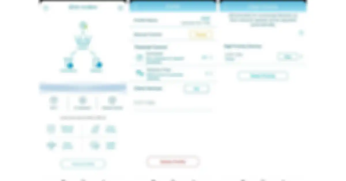Fitur-fitur di router D-Link R15 AX1500 EAGLE PRO AI seperti parental control (tengah) dan Client Prioority (kanan)
