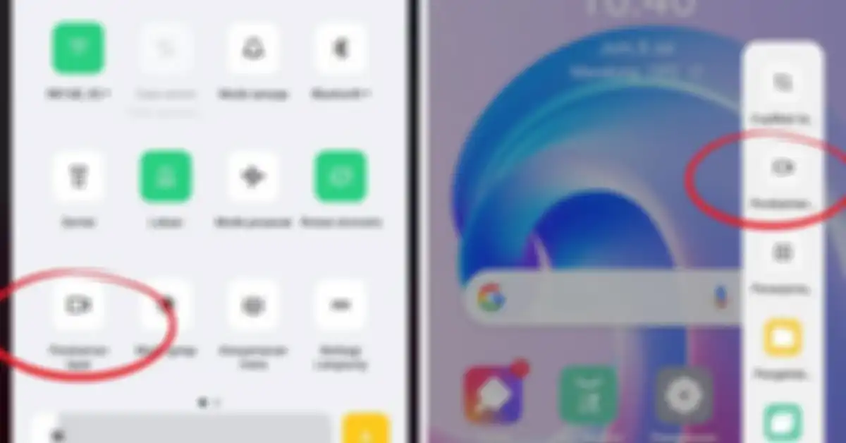 Cara mengaktifkan screen record di OPPO A96