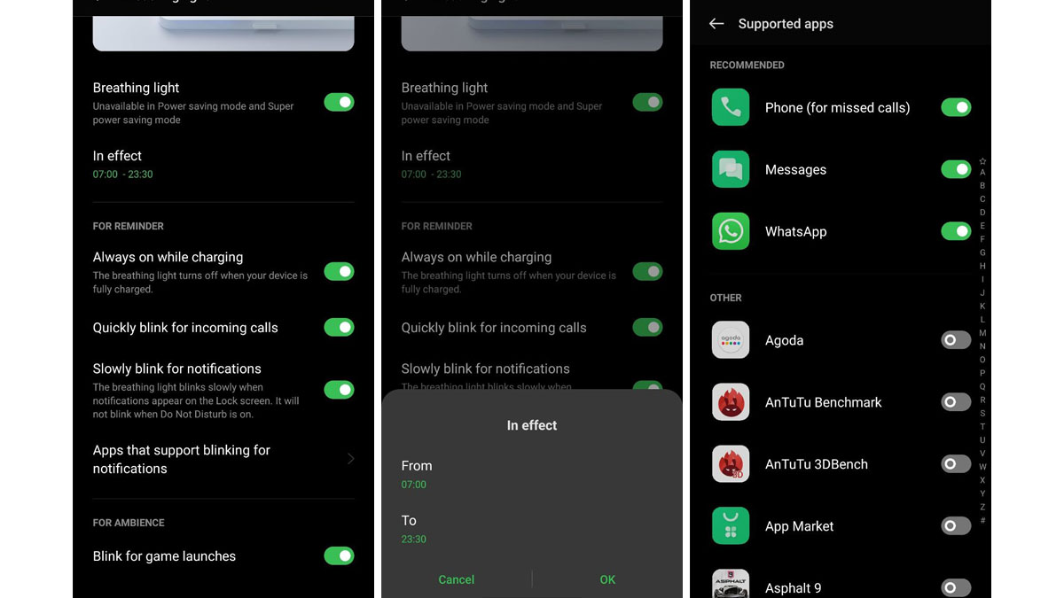Pengaturan fungsi Dual Orbit Light OPPO Reno7 Z 5G