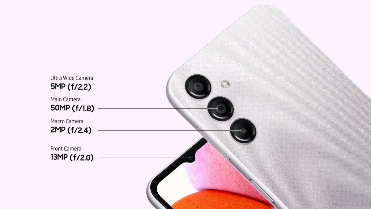 Kamera depan dan kamera belakang Samsung Galaxy A14 4G.