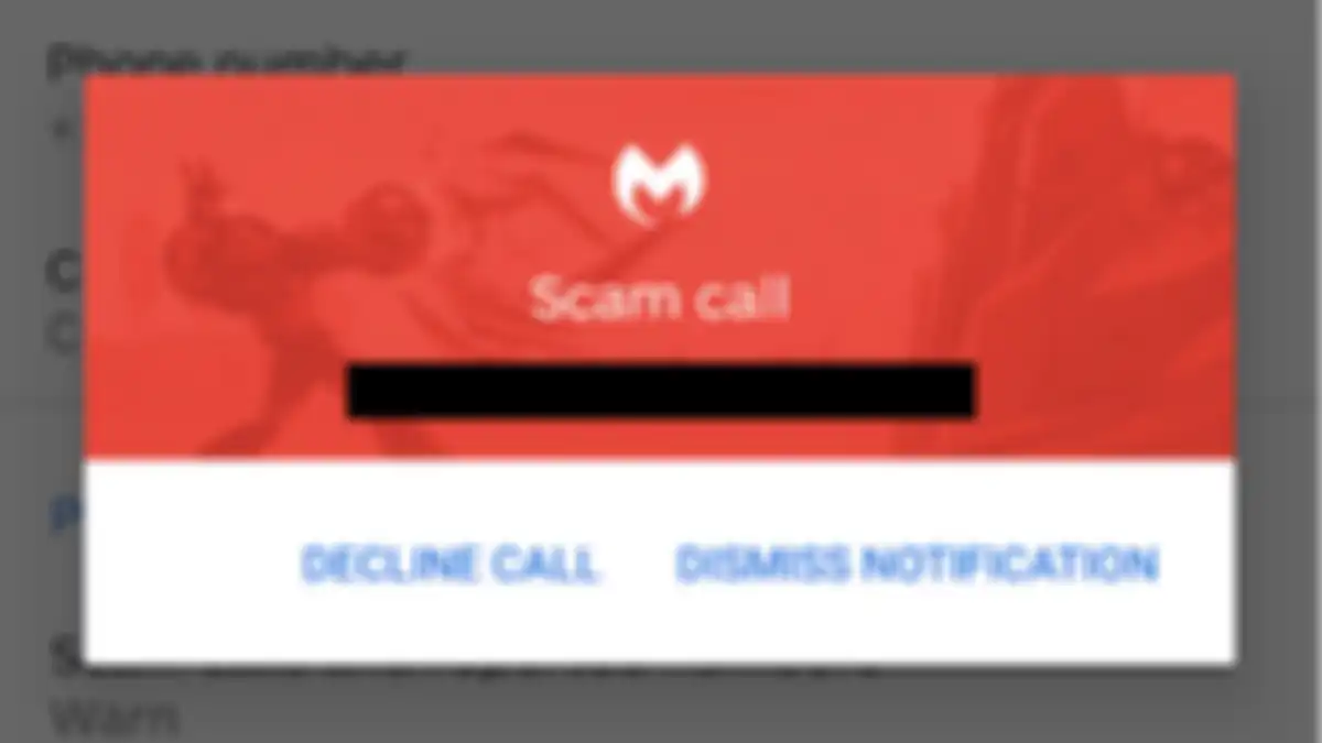 Aplikasi Malwarebytes Call Protection.