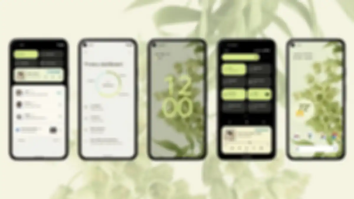 Beberapa bagian tampilan baru Android 12.