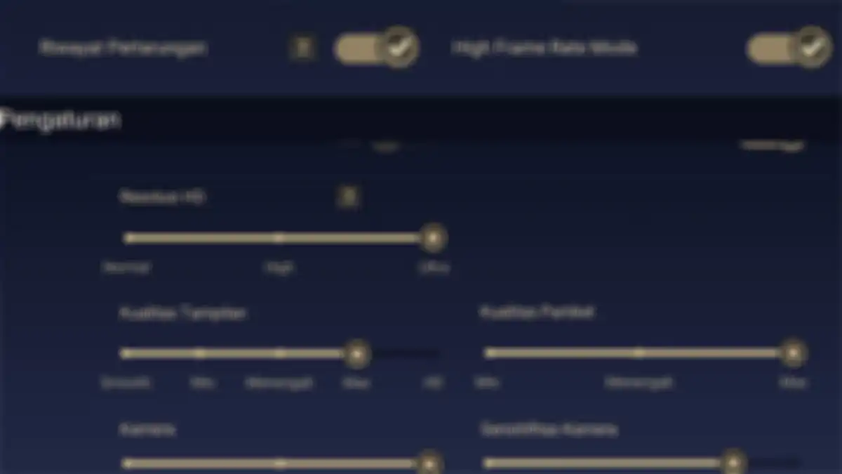 pengaturan grafis Arena of Valor di OPPO A74