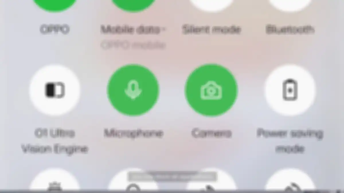 ikon untuk mematikan kamera dan mic di ColorOS 12
