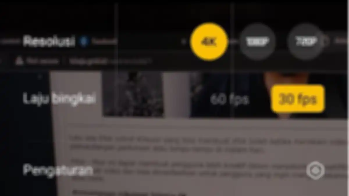 Pilihan resolusi video di OPPO Reno6