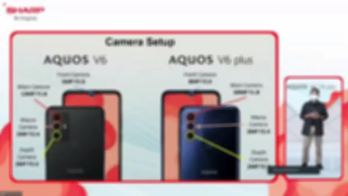 Kemampuan kamera dari Sharp Aquos V6 Series.