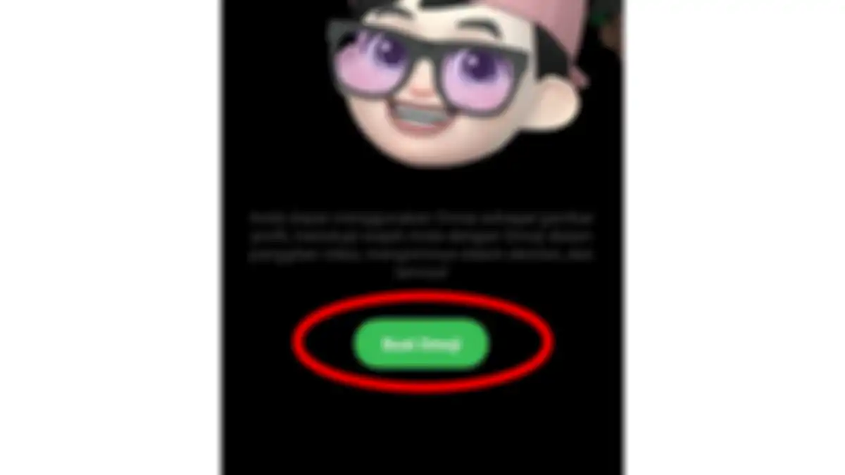 Tahap awal membuat omoji dengan menekan tombol 