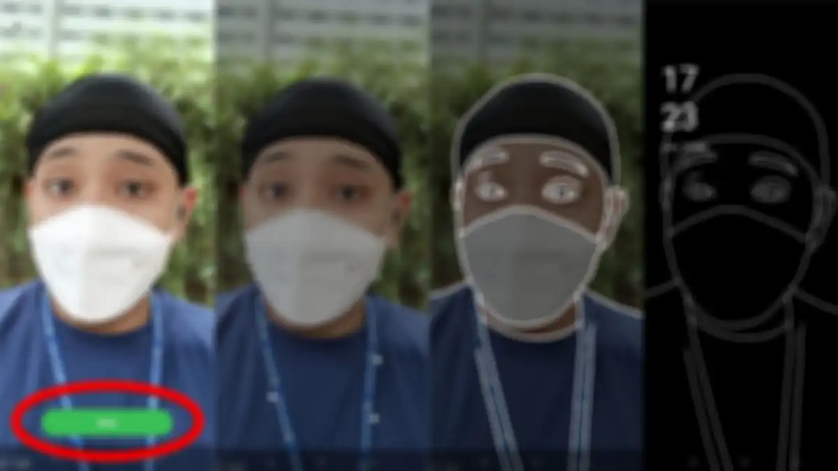 Proses membuat siluet potret di OPPO Reno7