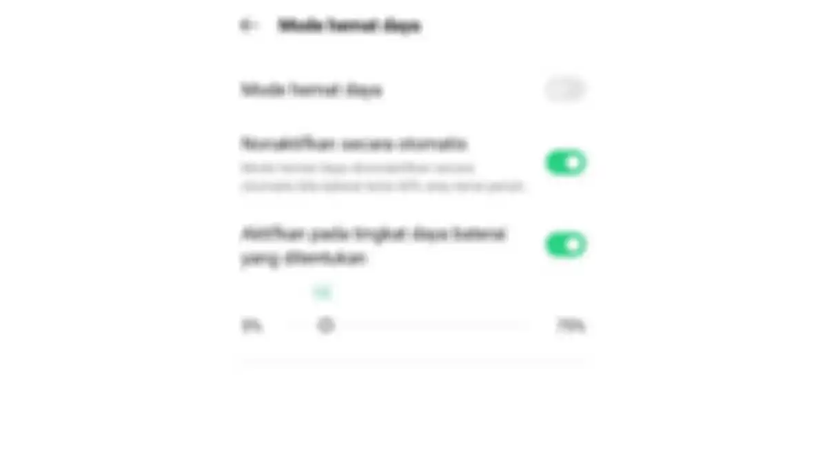 Cara mengatur mode hemat daya untuk aktif atau non-aktif secara otomatis