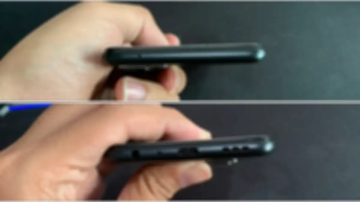 Bagian atas dan bawah OPPO A96