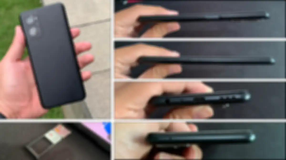 Desain OPPO A96 dari belakang, triple slot sim card, bagian samping kanan, kiri, bawah, dan atas