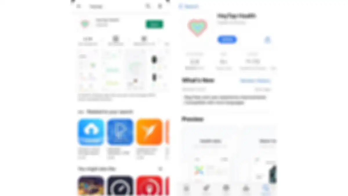 Aplikasi heytap health di playstore dan app store