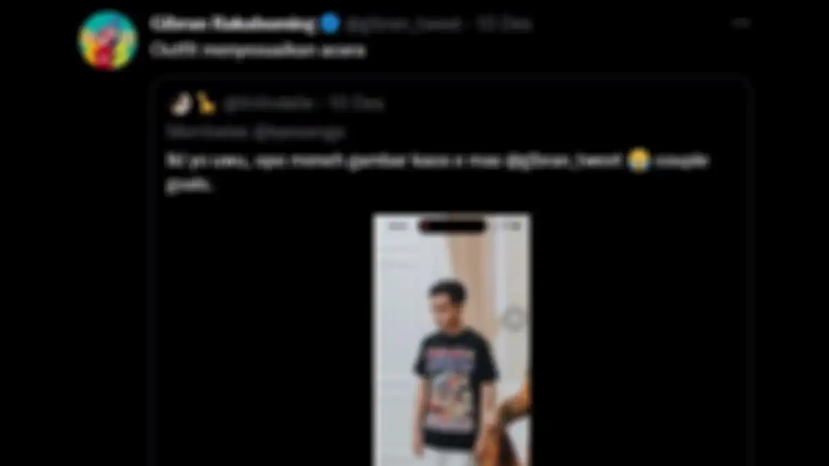 Cuitan Gibran Rakabuming soal pakai kaos Inul dan Adam couple goals saat fitting beskap nikahan Kaesang-Erina. 