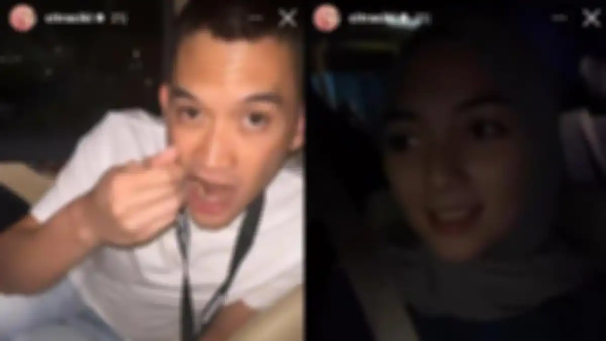 == Rezky Aditya tampak asyik jalan bareng sang istri, Citra Kirana dan putranya, Baby Athar di tengah isu video syur yang mirip dirinya 