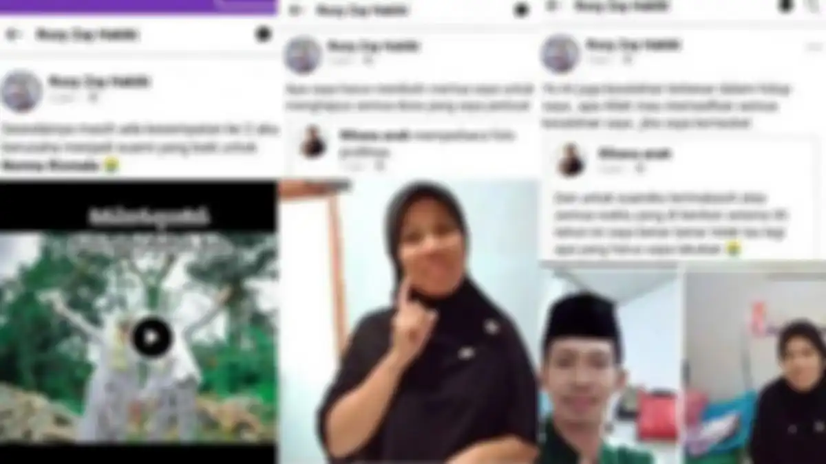 Status Facebook Rozy mantan suami Norma Risma.