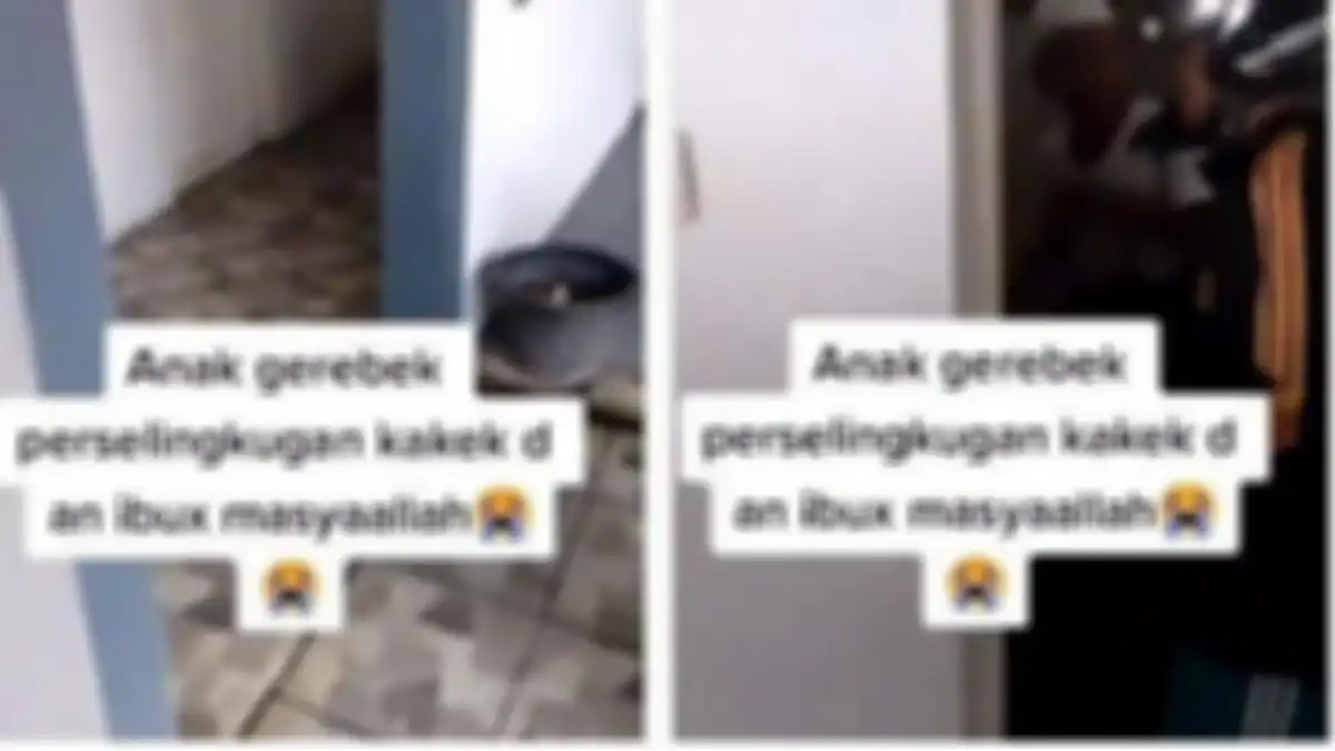 Anak gerebek ibu selingkuh dengan kakek di toilet. 