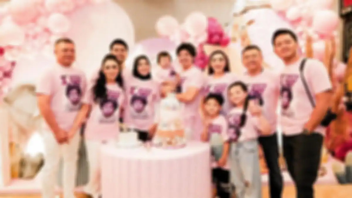 Potret pesta ulang tahun Baby Ameena. 