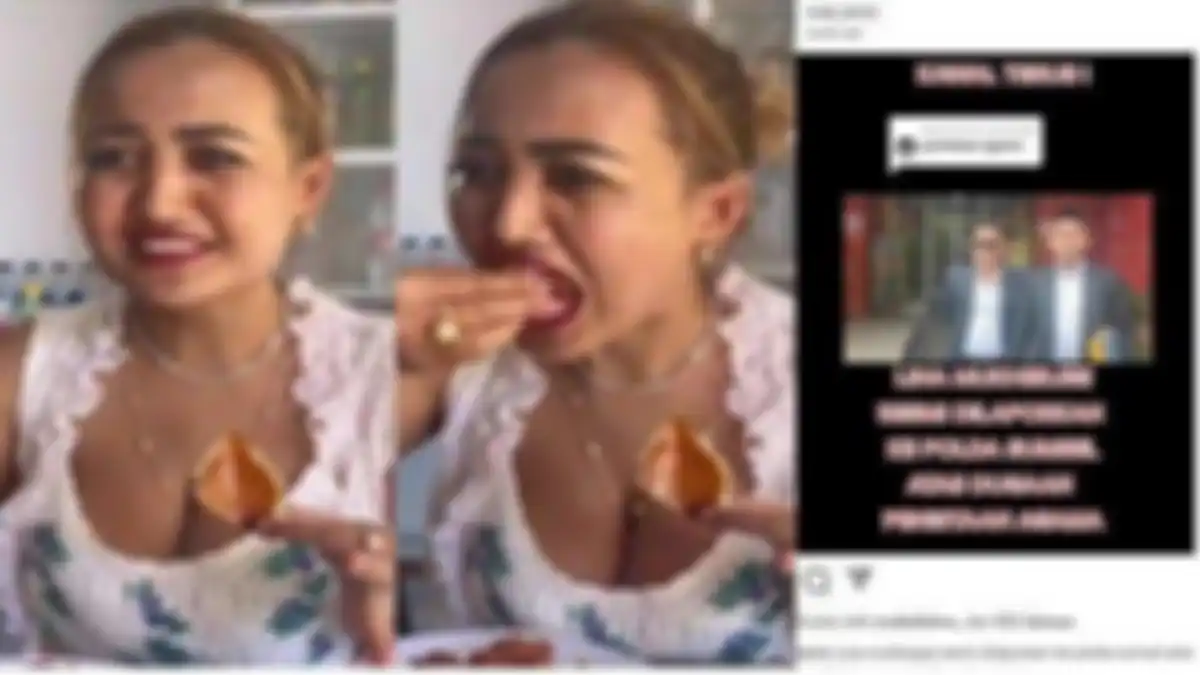 Lina Mukherjee dilaporkan ke polisi usai bikin konten makan babi. 