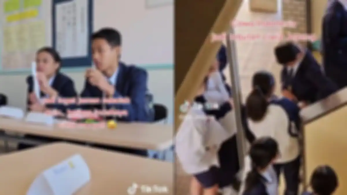 Sosok Azka, siswa SMPN 2 Cianjur yang dikerubungi siswi-siswi asal Jepang.