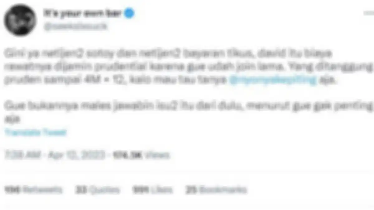 Jonathan Latumahina sebut biaya pengobatan David Ozora ditanggung asuransi 