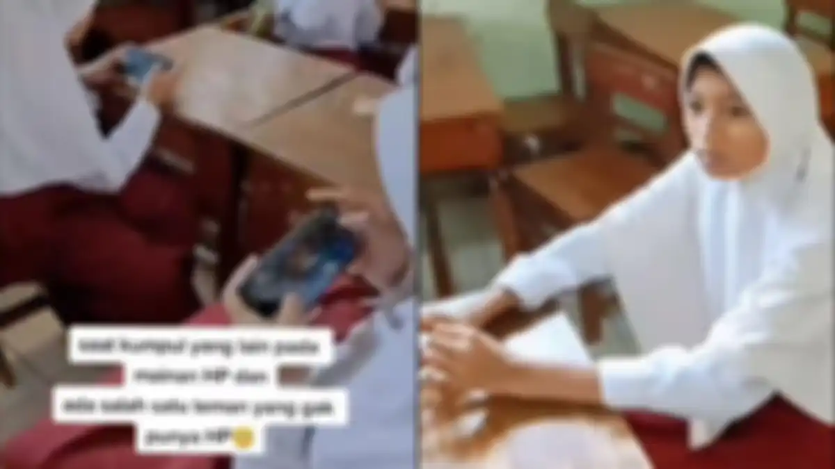 VIDEO pilu yang memperlihatkan satu anak perempuan yang hanya bisa termenung karena tidak mempunyai HP 