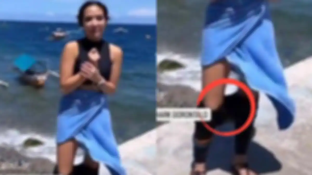 Celana Gsiella Anastasia melorot saat diwawancara