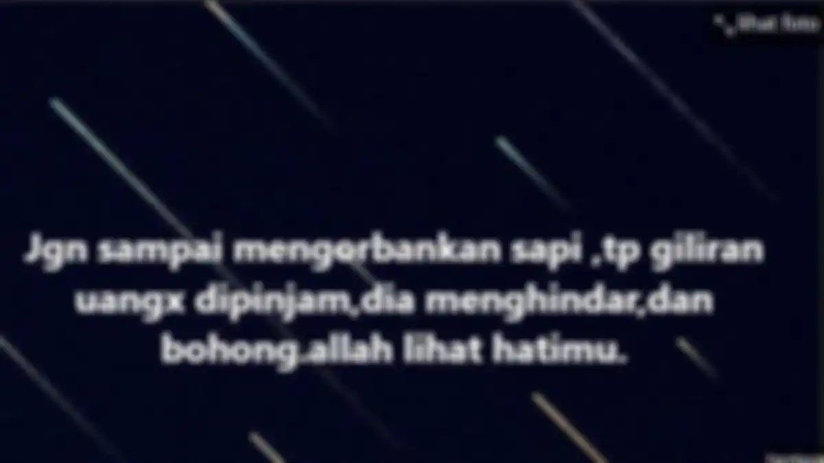 Emak-emak tersebut kesal tak dipinjam uang tapi tetangganya malah bisa berkurban.