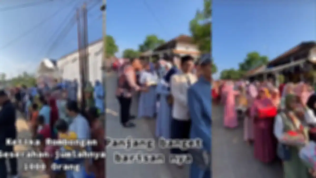 Viral di TikTok rombongan pengantin mencapai 1000 orang.