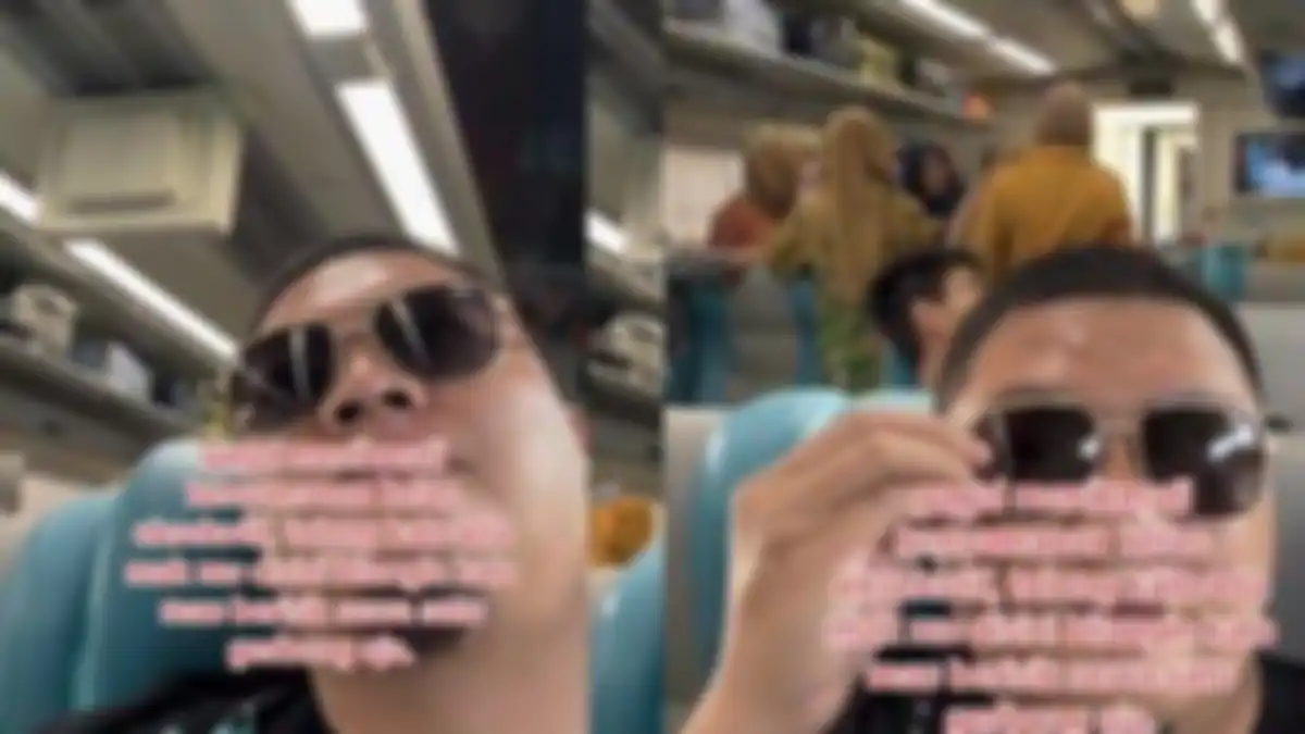 Beredar video gerombolan ibu-ibu berisik di KA Argo Semeru, buat penumpang lain terganggu, sudah laporan tapi tak ada tindakan dari kondektur.