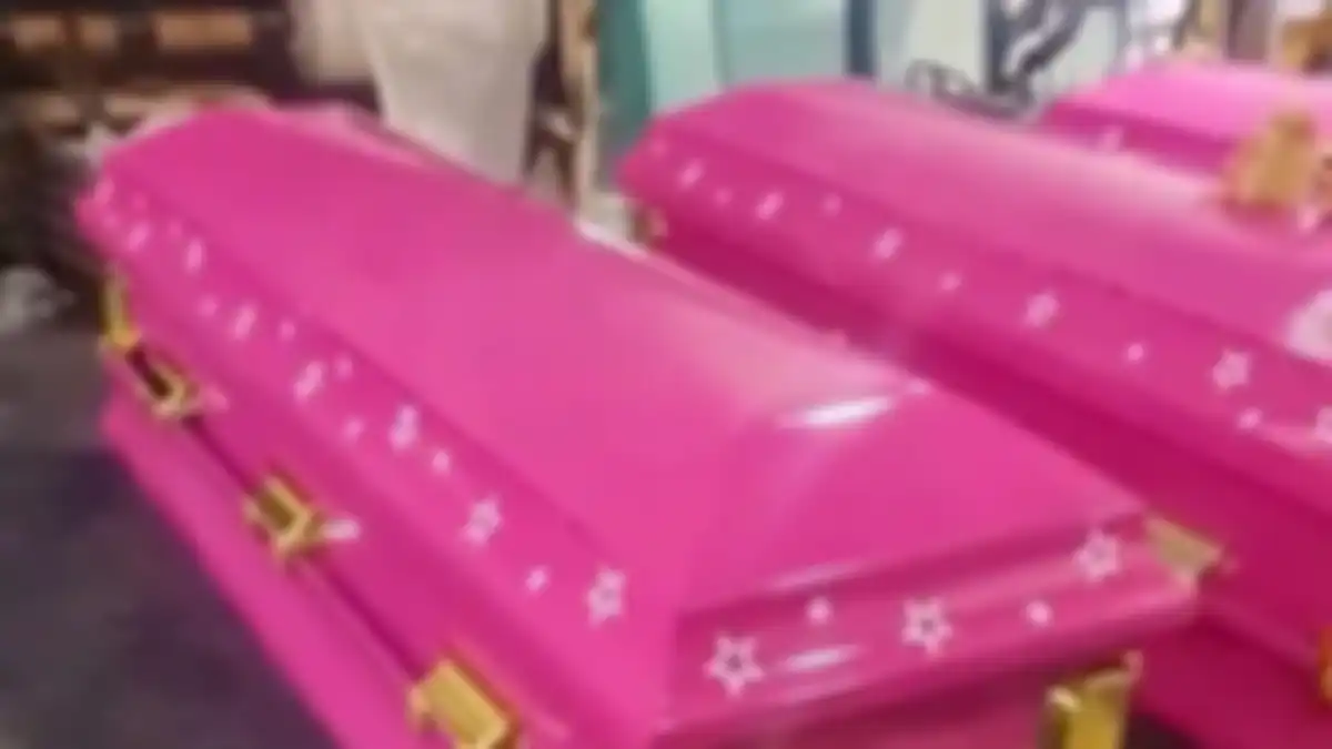 peti mati berwarna pink mengikuti trend gaya Barbie viral