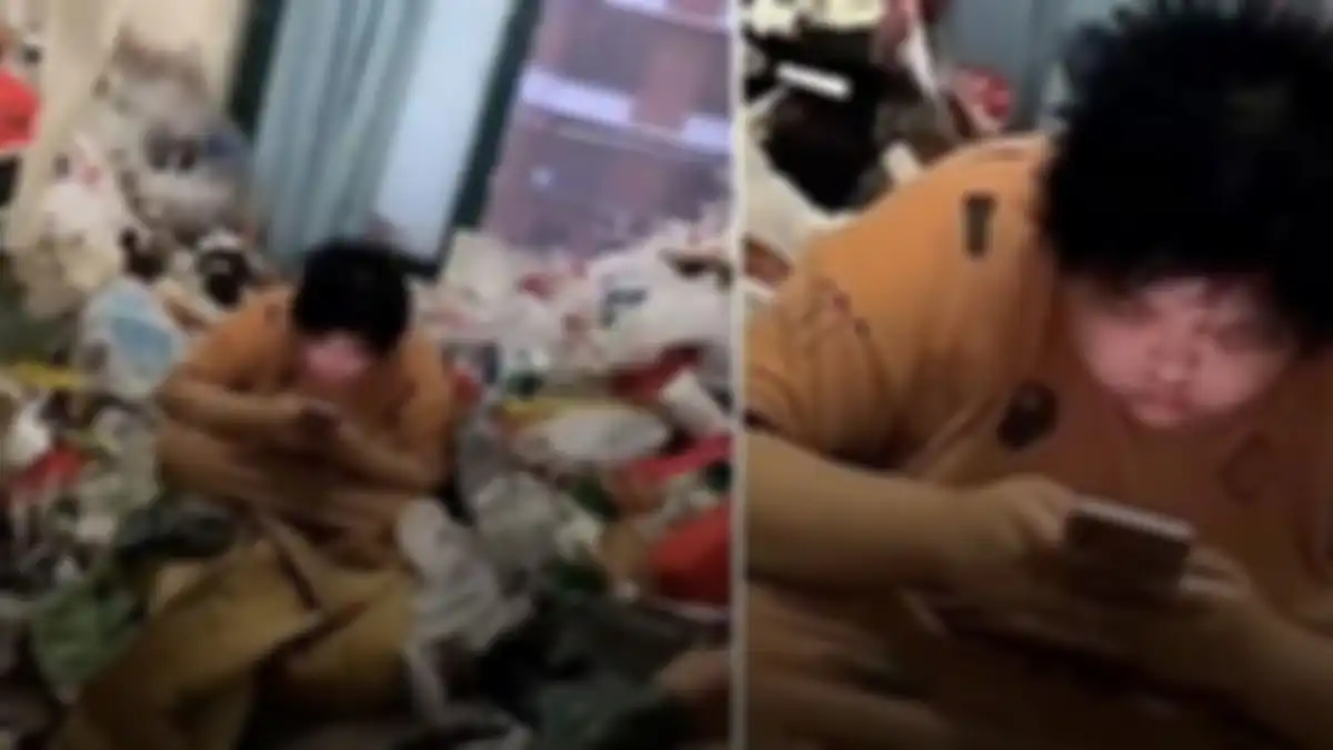 Sosok penghuni kamar Kos Yang kamarnya dipenuhi sampah