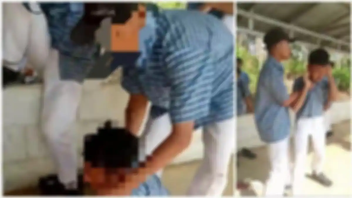 Tangkapan layara tau screenshot aksi bullying atau perundungan siswa SMP Cimanggu, Cilacap, Jawa Tengah. Dinas Pendidikan dan Kebudayaan Cilacap menyesalkan hal tersebut. Mereka juga bakal mendampingi korban. 