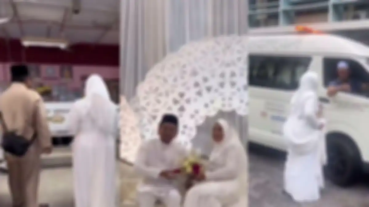 Nur Atiqah urus jenazah ibu, masih pakai baju pengantin.