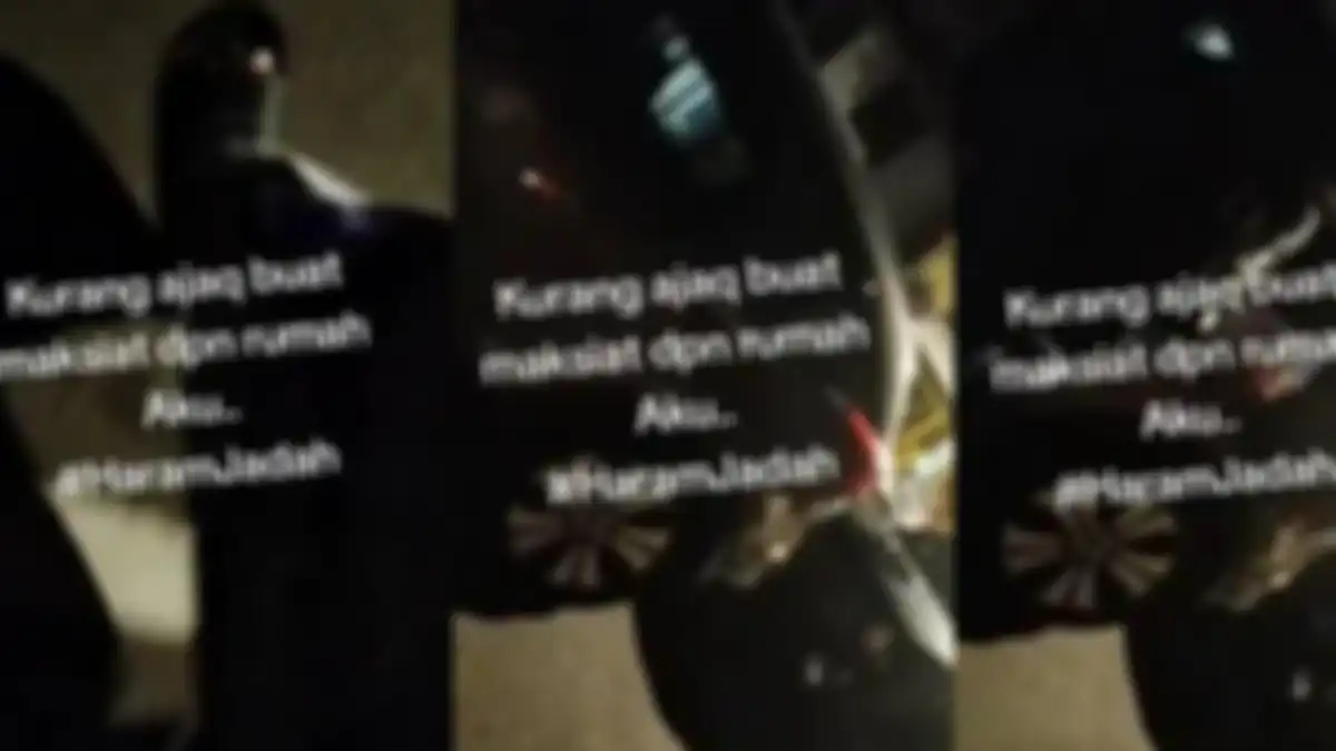 Netizen yang kesal karena ada pasangan melakukan hal yang tidak senonoh di dalam mobil di halaman rumahnya.