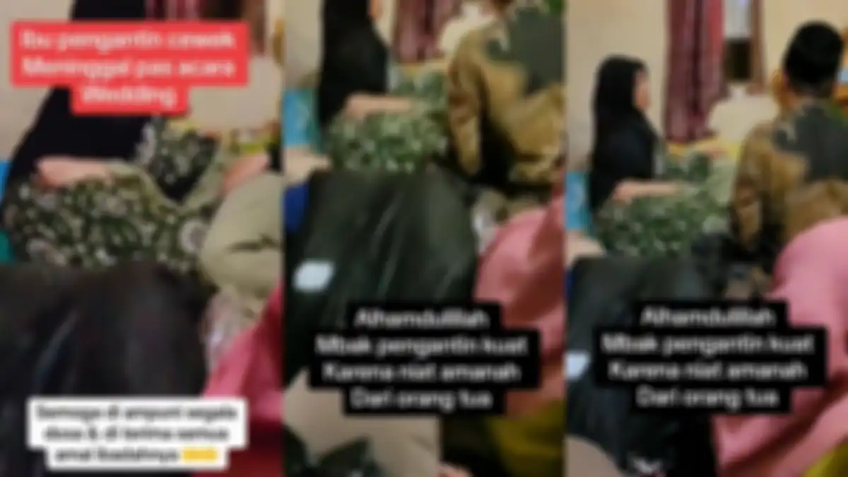 Pengantin wanita nangis pilu ibunda meninggal di hari pernikahannya 