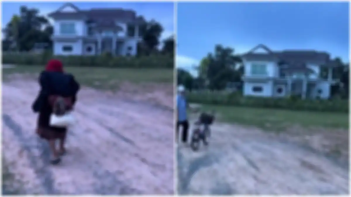 Rumah besar bak istana milik si nenek. 