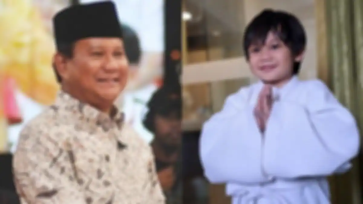 Prabowo Subianto dan Rafa bocah yang disebut mirip dengannya 