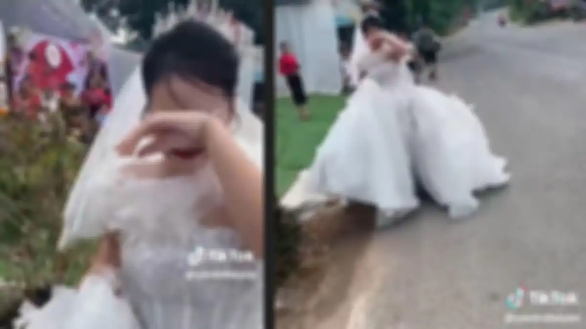 Pengantin wanita nangis di hari pernikahan, dikira mau kabur 